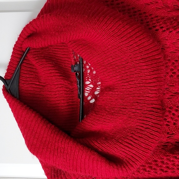 Notations short sleeve turtleneck sweater red xl - Picture 3 of 11